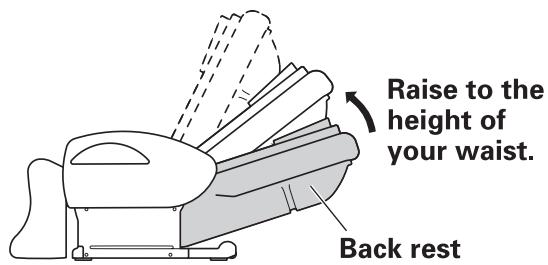 SANYO HEC-DR7750 - Raise the back rest. - 1