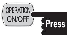 SANYO HEC-DR7750 - Press the OPERATION ON/OFF button. - 1