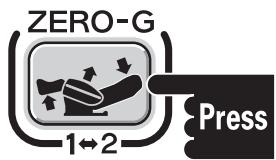SANYO HEC-DR7750 - Press ZERO-G button to move the back rest, foot rest, and the seat to achieve the desired reclining position. - 1