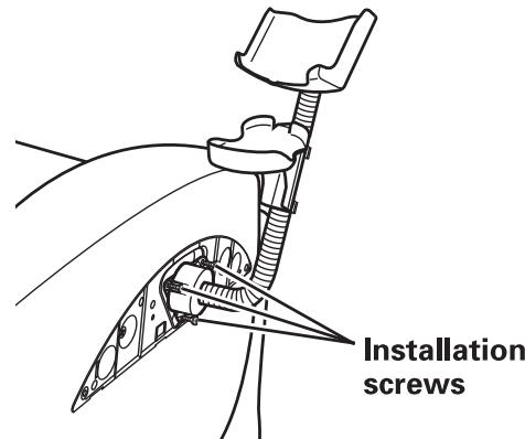 SANYO HEC-DR7750 - Secure the stand on the right-hand side of the arm rest, using the installation screws (3 screws). - 1