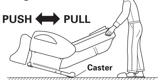 SANYO HEC-DR7750 - Raise the front side of the massager, and move it using the casters. - 1