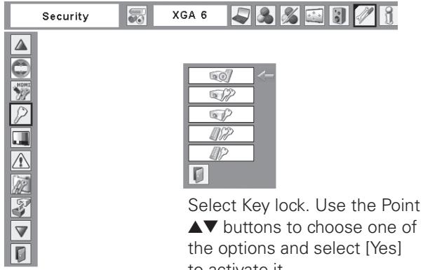 SANYO PLC-WTC500AL - Key lock - 6