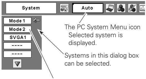 SANYO PLC-WTC500AL - Selecting Computer System Manually - 1