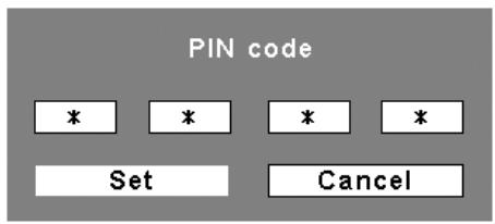 SANYO PLC-WTC500AL - Change the PIN code lock setting - 2