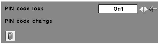 SANYO PLC-WTC500AL - Change the PIN code lock setting - 4