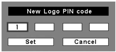 SANYO PLC-WTC500AL - Change the Logo PIN code - 4