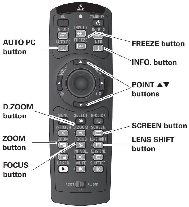 SANYO PLC-WTC500AL - FOCUS button - 1