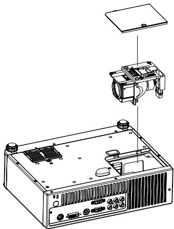 SANYO PLC-WXU10N - Replacing the Lamp - 2