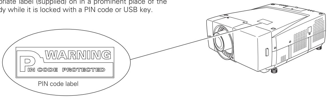SANYO PLC-XF60 - PIN Code Number Memo - 3