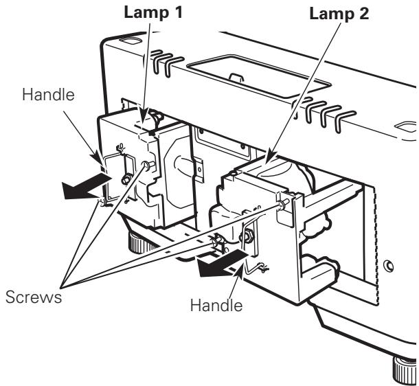 SANYO PLC-XF60 - NOTES ON LAMP REPLACEMENT: - 2
