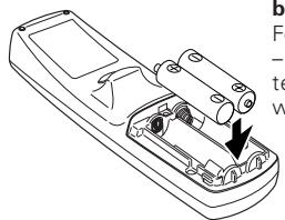 SANYO PLC-XF60 - Remote Control Battery Installation - 2