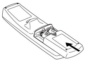 SANYO PLC-XF60 - Remote Control Battery Installation - 3