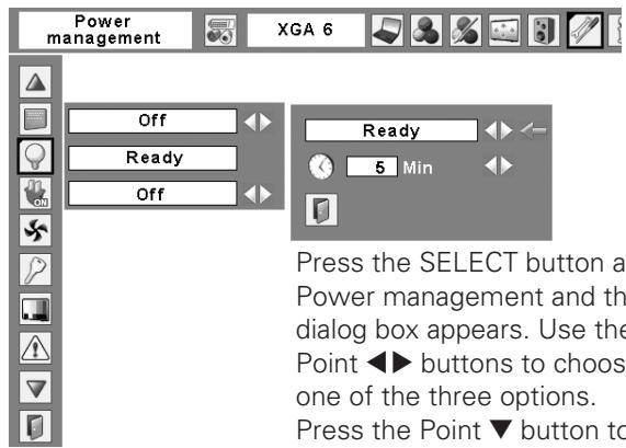 SANYO PLC-XT20/L - Power management - 2