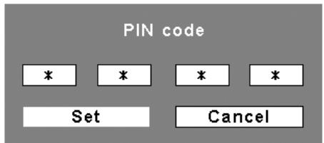 SANYO PLC-XT20/L - Change the PIN code lock setting - 2