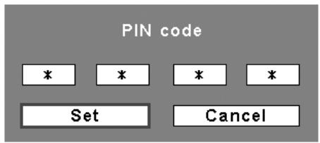 SANYO PLC-XT20/L - PIN Code Input Dialog Box - 1