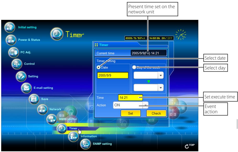 SANYO PLC-XT35 - Timer setting - 1