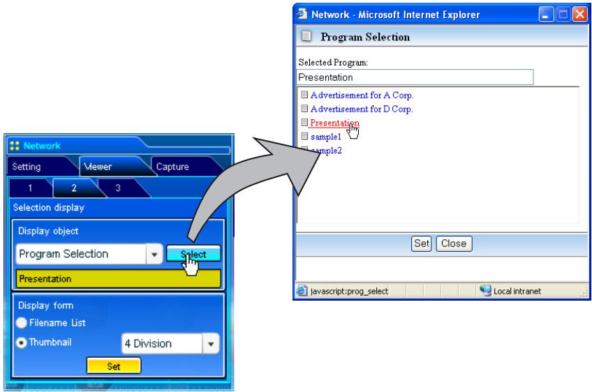 SANYO PLC-XT35 - Example of the created program selection - 1