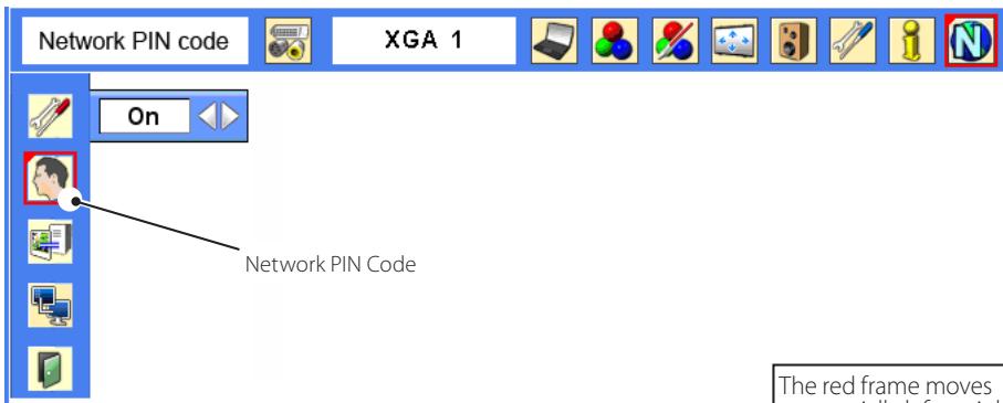 SANYO PLC-XT35 - Displaying Network PIN code menu - 1