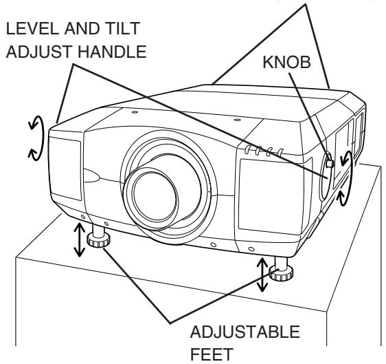 SANYO PLV-HD2000 - PICTURE LEVEL AND TILT ADJUSTMENT - 1