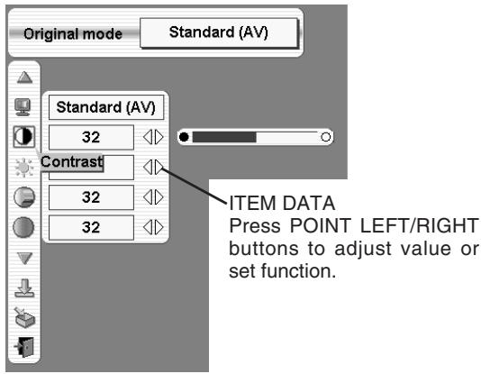 SANYO PLV-HD2000 - Control or adjust item through ON-SCREEN MENU - 3