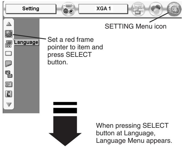 SANYO PLV-HD2000 - Menu size - 1