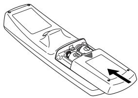 SANYO PLV-HD2000 - REMOTE CONTROL BATTERIES INSTALLATION - 6