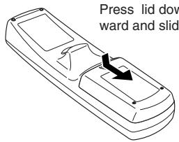 SANYO PLV-HD2000 - REMOTE CONTROL BATTERIES INSTALLATION - 2