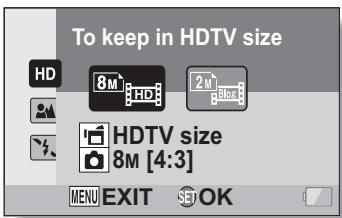 SANYO VPC-HD2000ABK - Display the SIMPLE Mode Recording Menu (page 49), select the recording size setting, and press the SET button. - 1