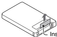 SANYO VPC-HD2000ABK - Pull out the battery insulating sheet. - 1