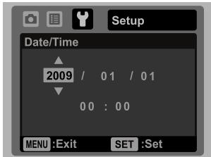 SANYO VPC-S1085 - Setting the Date and Time - 2