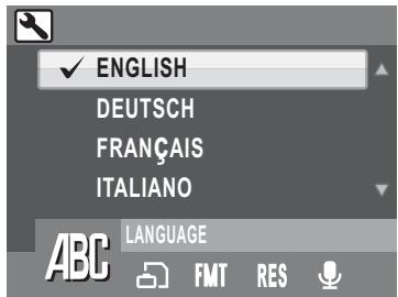 SANYO VPC-S1275 - Language - 2