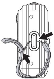 SANYO VPC-S1275 - Attaching the Wrist Strap - 1