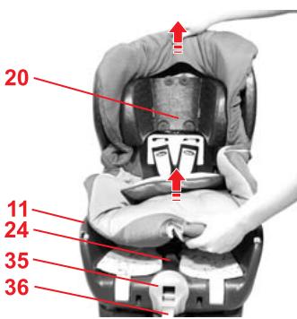 BRITAX KING PLUS - Retrait de la housse - 1