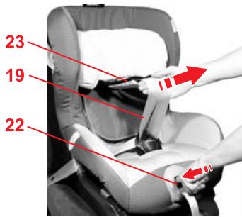 BRITAX KING PLUS - Procédez comme suit pour adapter la hauteur de l'appui-tête 20 à la taille de votre enfant : - 1