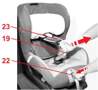 BRITAX SAFEFIX PLUS TT - Procedez comme suit pour adapter la hauteur de l'appui-tête 20 à la taille de votre enfant : - 2