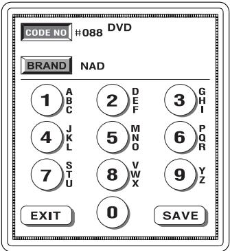 NAD HTR5 - USING A THREE-DIGIT CODE NUMBER: - 2