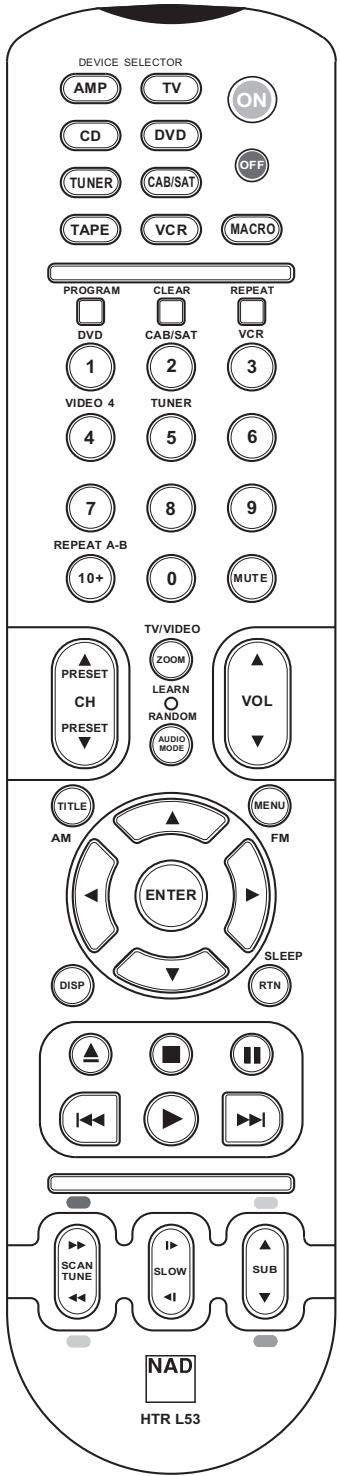 NAD L53 - CONTROLLING THE L53 - 1