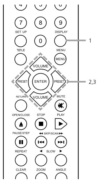 NAD L55 - Press ◀/▶ to select the desired setting. - 1