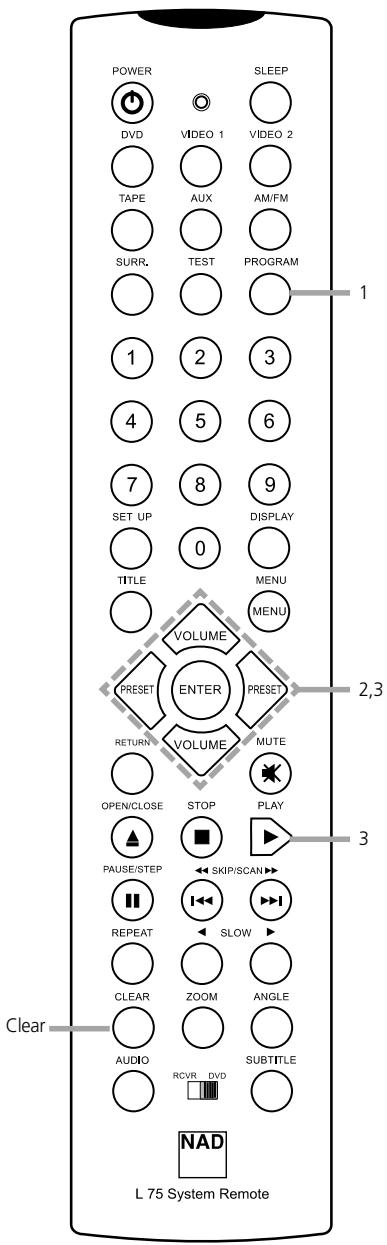 NAD L55 - CLEARING THE PROGRAM - 1