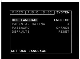 NAD L56 - Définition de votre MOT de PASSE (DVD uniquement) - 1