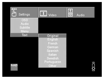 NAD S570 - SELECTING LANGUAGES - 5
