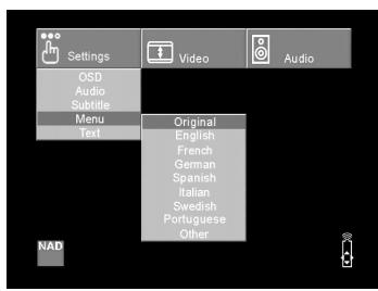 NAD S570 - SELECTING LANGUAGES - 4