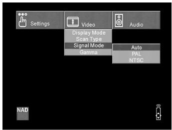 NAD S570 - INITIAL SETUP SETTINGS - 1