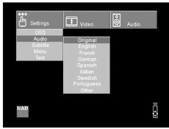 NAD S570 - SELECTING LANGUAGES - 2