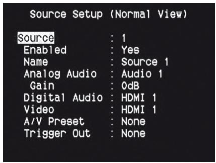 NAD T175 - CONFIGURATION DES SOURCES (PRÉSENTATION NORMALE) - 1