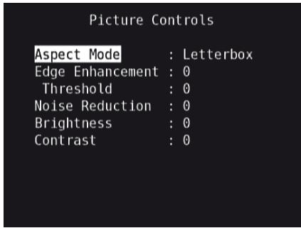 NAD T175 - CONTRÔLES D'IMAGE (PICTURE CONTROLS) - 1