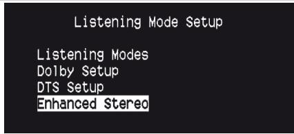 NAD T175 - CONFIGURATION DU MODE D'ÉCOUTE (LISTENING MODE SETUP) - 1