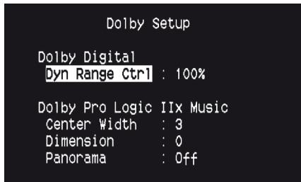 NAD T175 - CONFIGURATION DOLBY (DOLBY SETUP) - 1
