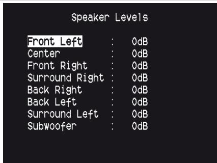 NAD T175 - NIVEAUX DES HAUT-PARLEURS (SPEAKER LEVELS) - 1