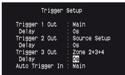 NAD T175 - CONFIGURATION DES ASSERVISSEMENTS (TRIGGER SETUP) - 1